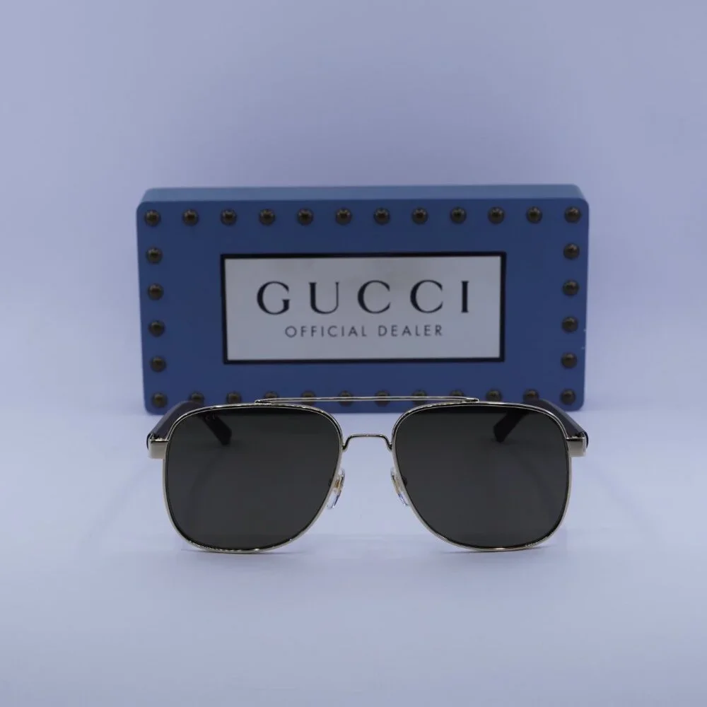 Gucci GG0422S 003 Square Sunglasses - Gold\Brown